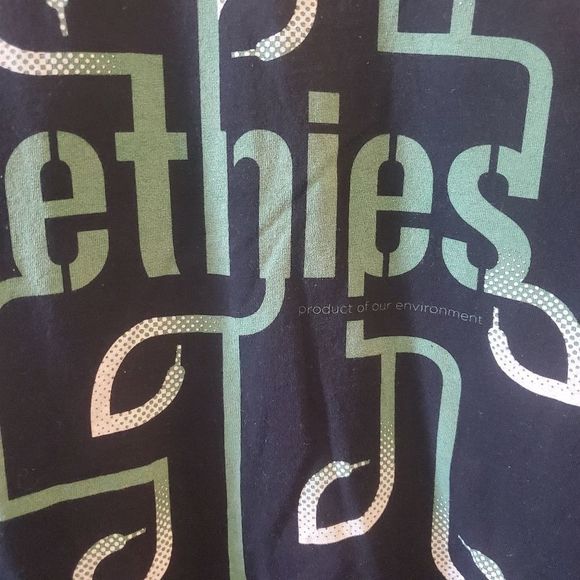 Etnies Black Tee Mens Medium - Picture 2 of 6